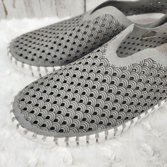 Ilse Jacobsen Tulip Perforated Gray Sneakers Size Euro 38 US 7.5-8 - Picture 4 of 10